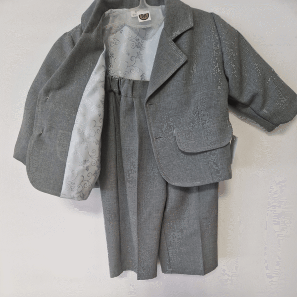 garniturek chłopięcy szary sklep BOBAS