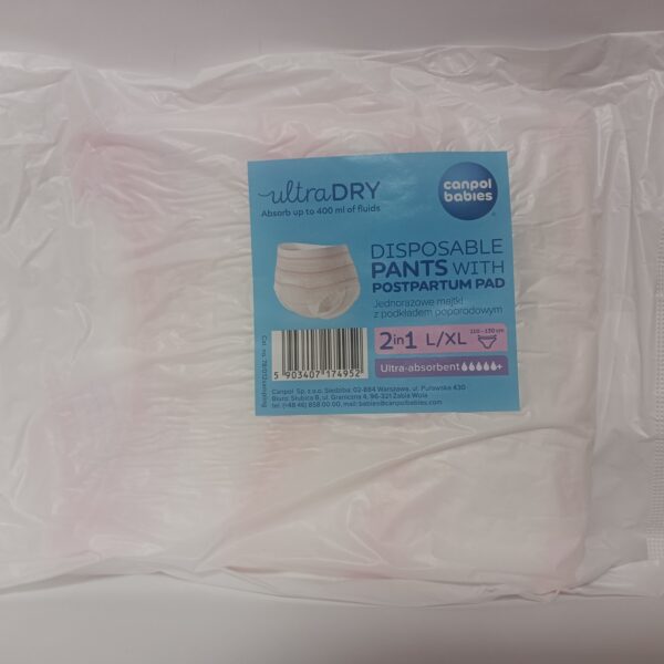 Jednorazowe majtki z podkładem poporodowym